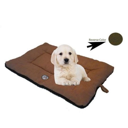 PETPURIFIERS Medium Eco-Paw Reversible Pet Bed - Brown and Cocao PE471807